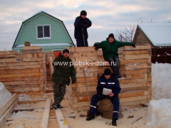Бригада плотников дом из бруса 2008 год