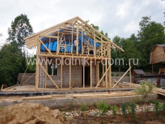 Каркасная пристройка к кирпичному дому