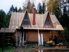 Строительство крыши бани